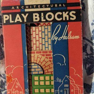 Vintage, Rare, Antique Architectural Play Blocks by Halsam